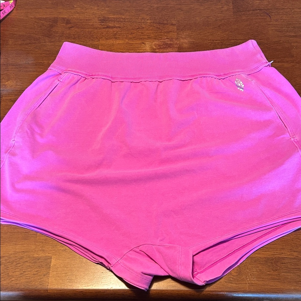 Free People Movement Hot Shot Harem Shorts - Neon Magenta - Picture 5 of 8